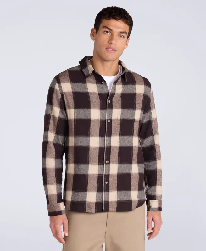 Cove Mens Flannel Shirt - Grey made by Animal