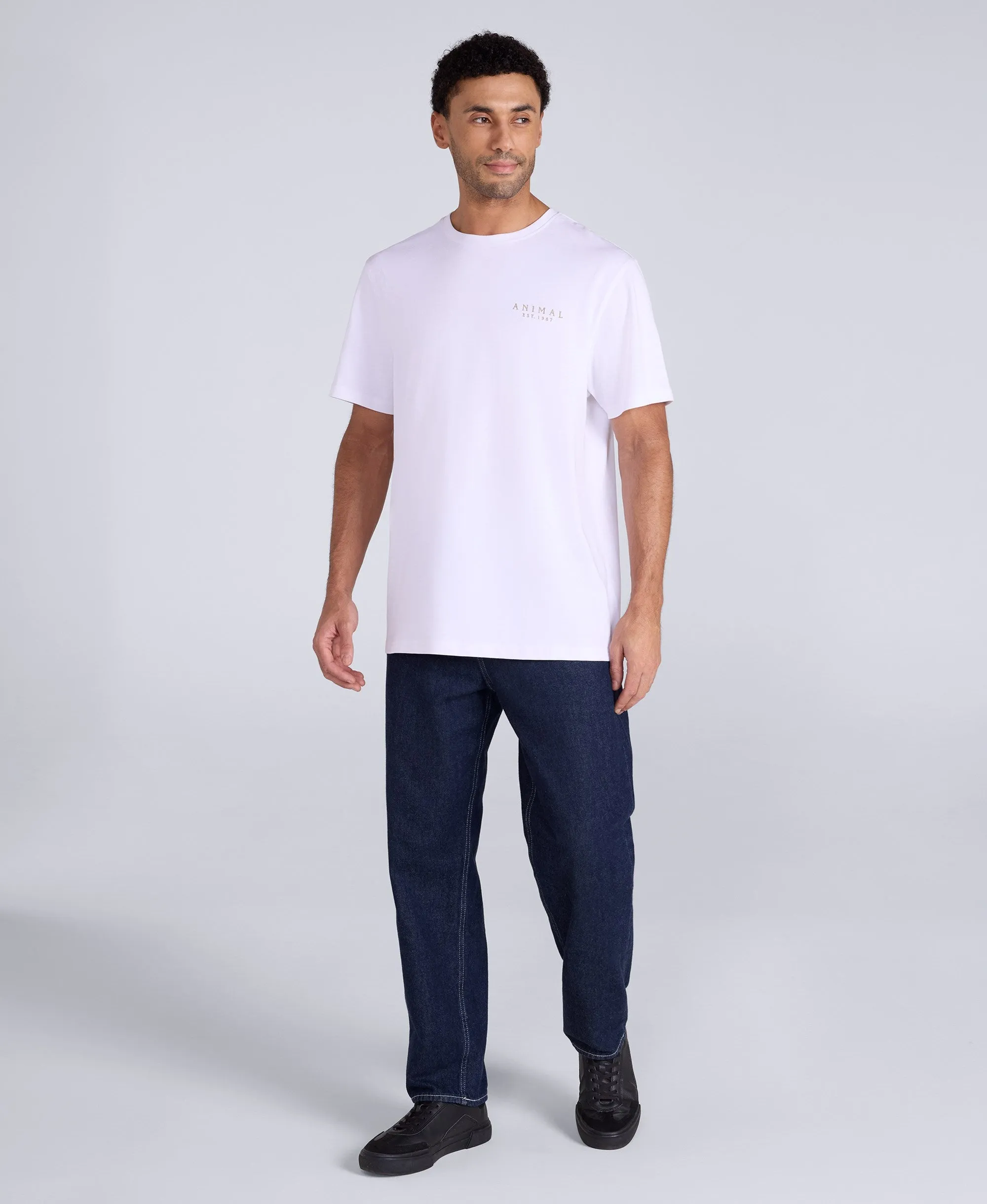 Chase Mens Plain Relaxed T-Shirt - White sold by Animal product image thumbnail 2