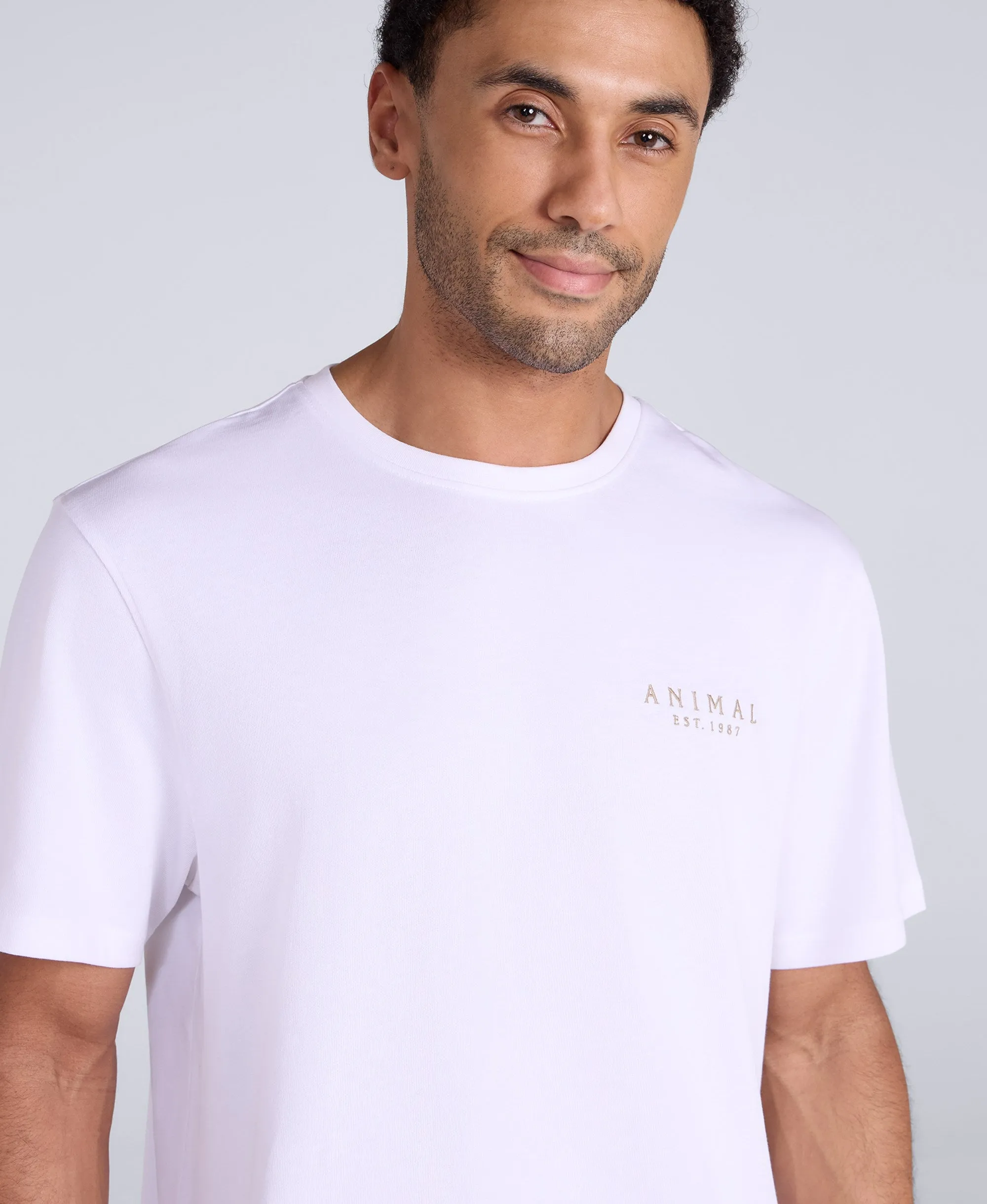 Chase Mens Plain Relaxed T-Shirt - White sold by Animal product image thumbnail 3