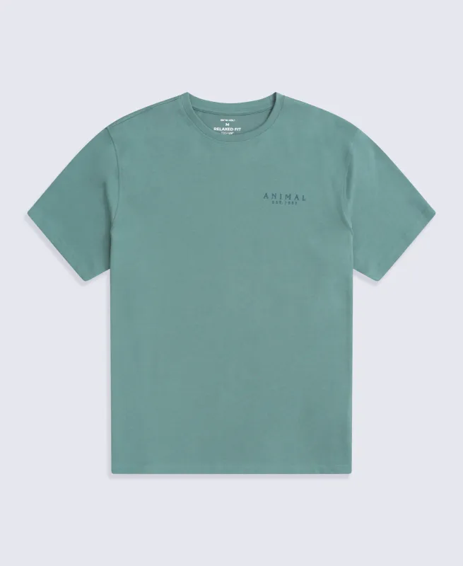 Chase Mens Plain Relaxed T-Shirt - Green made by Animal