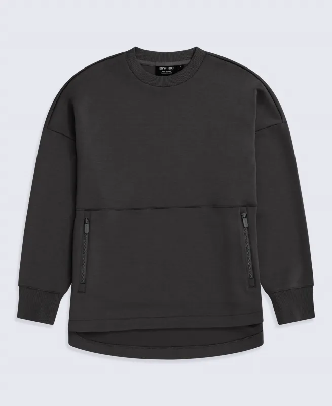 Vicky Womens Longline Sweat - Black made by Animal