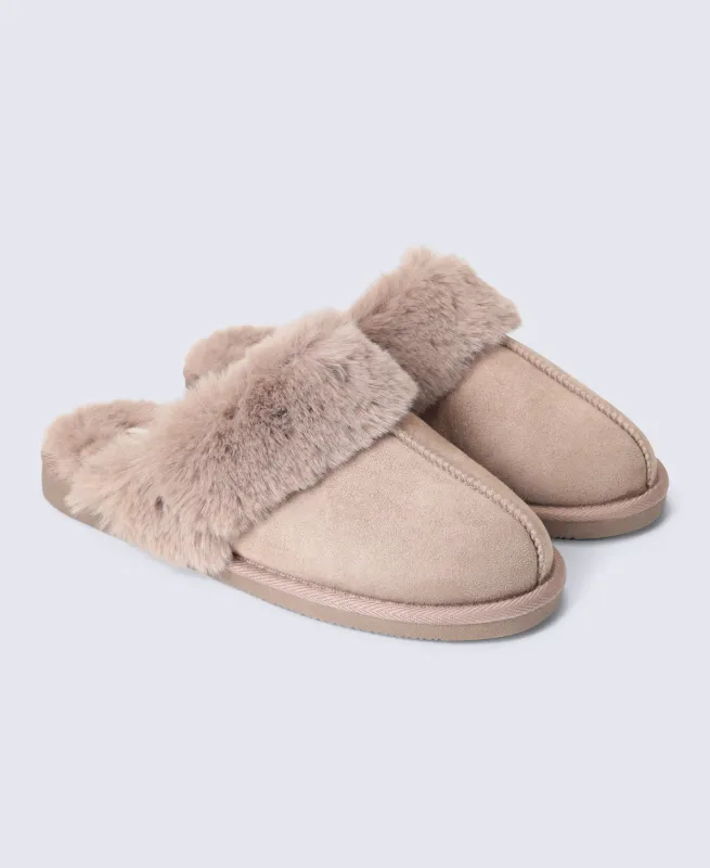 Holly Womens Mule Slippers - Taupe made by Animal