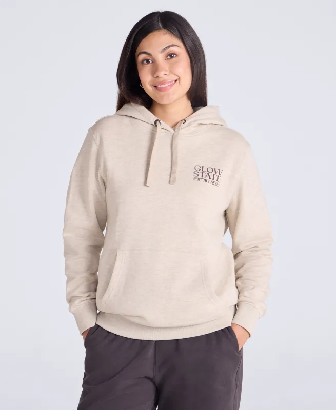 Maya Womens Logo Hoodie - Beige made by Animal