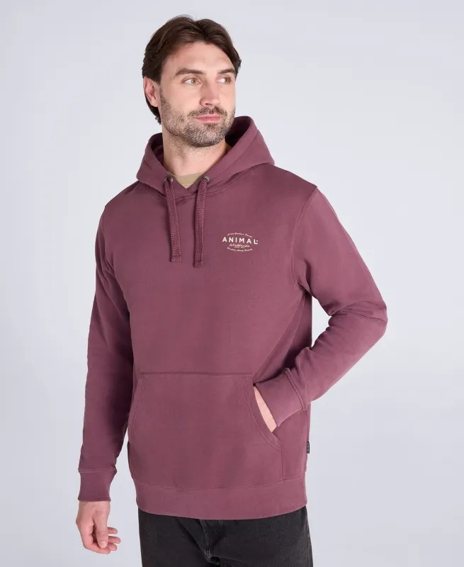 River Mens Hoodie - Berry made by Animal
