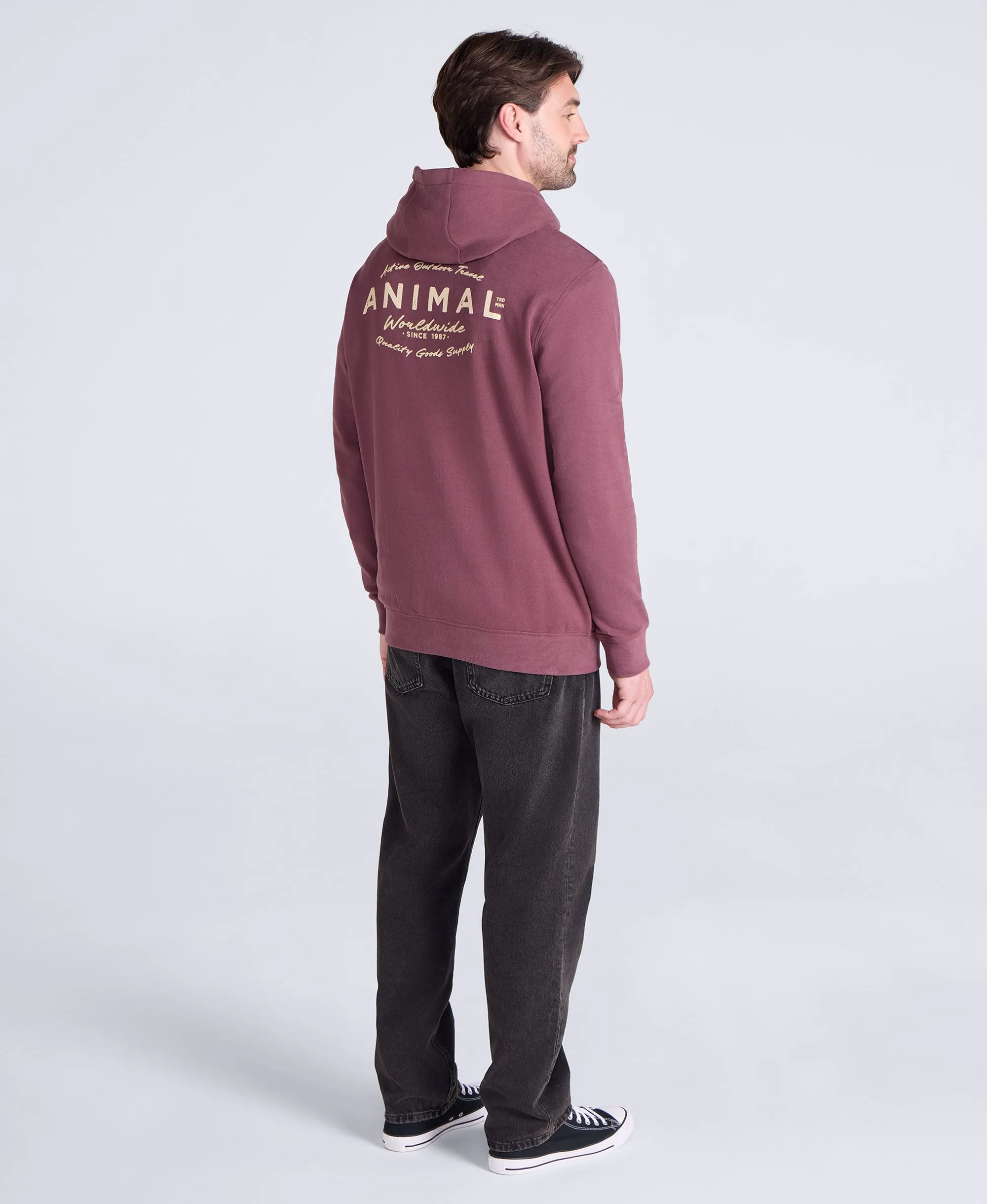 River Mens Hoodie - Berry sold by Animal product image thumbnail 5