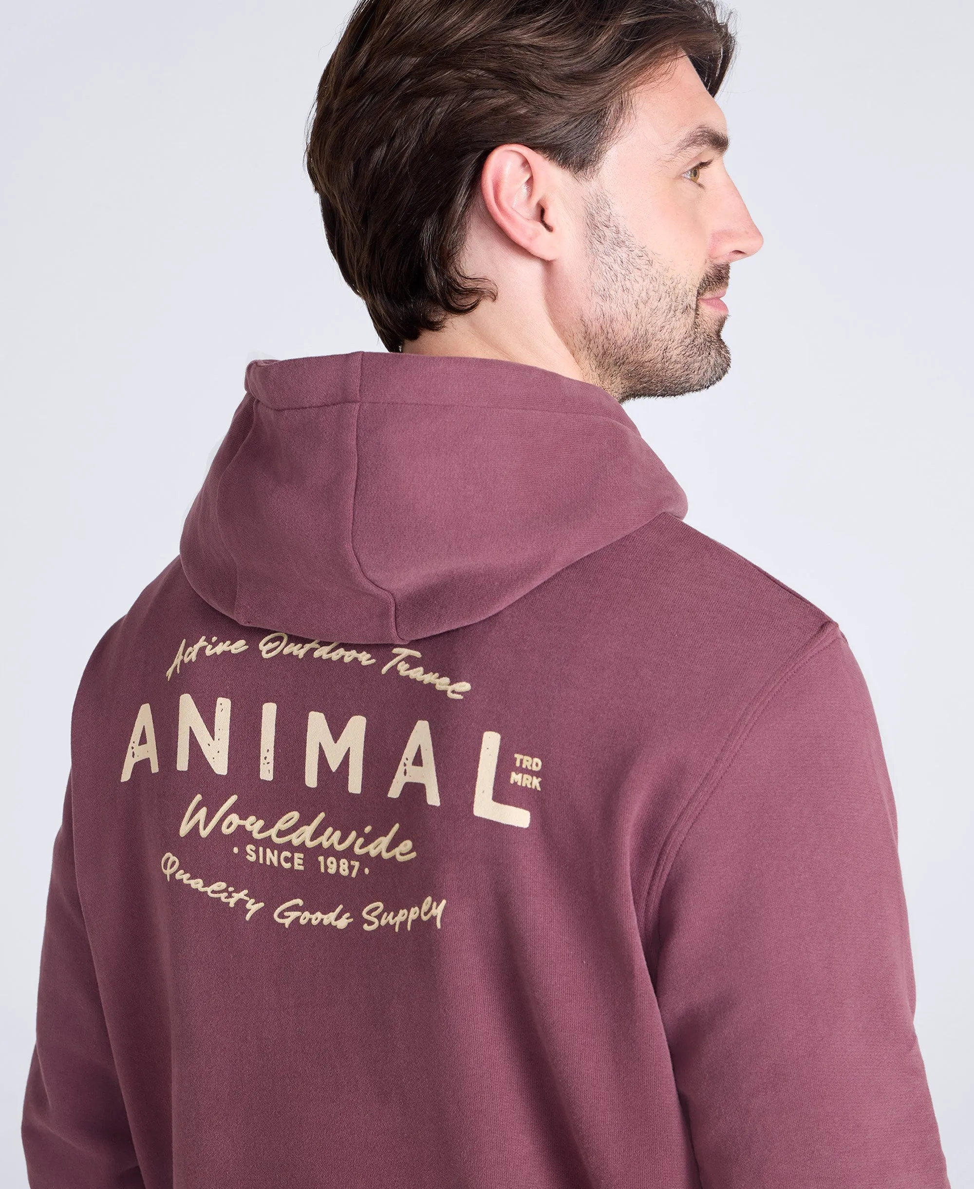 River Mens Hoodie - Berry sold by Animal product image thumbnail 2