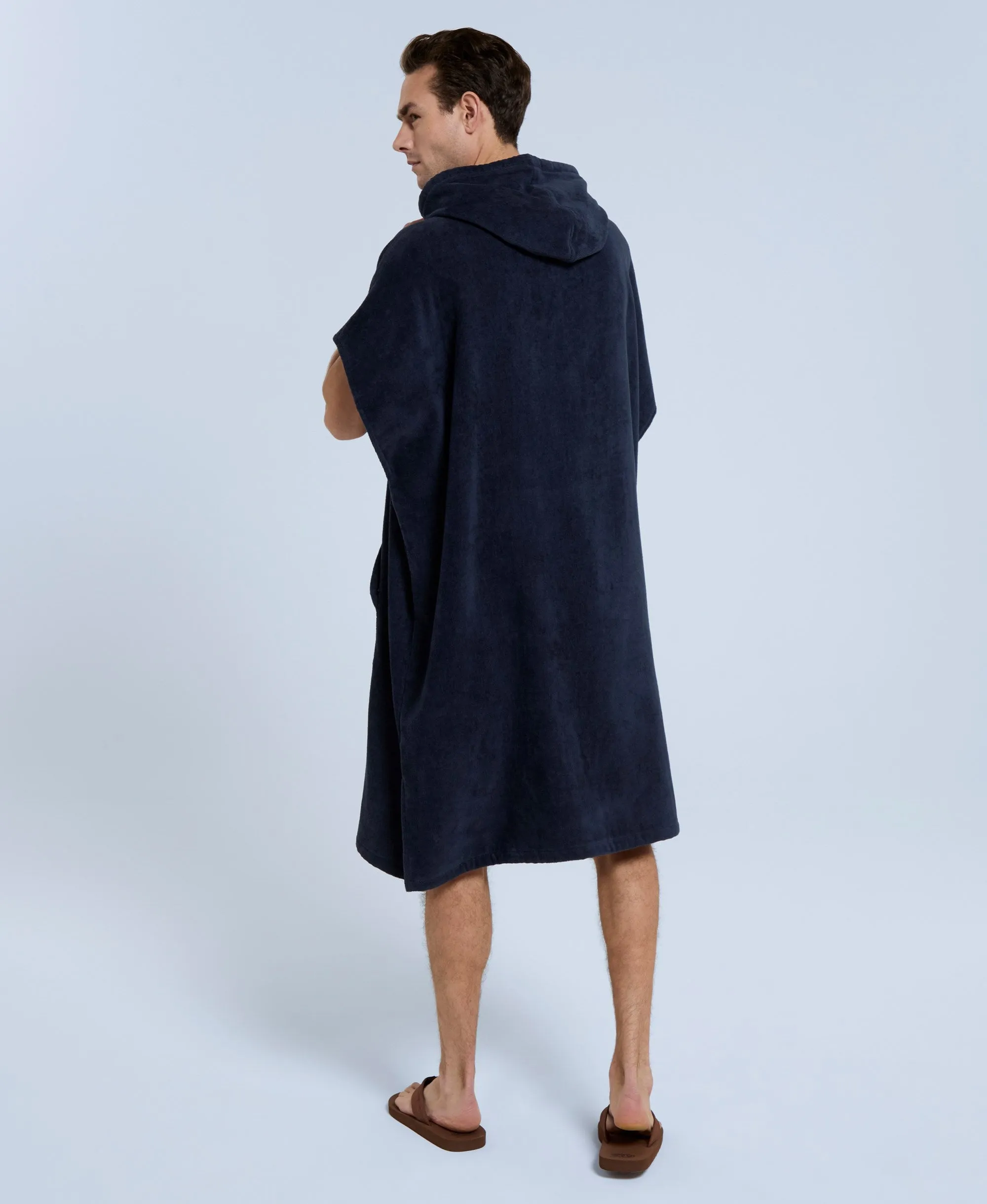 Jacob Mens Towelling Poncho - Dark Blue sold by Animal product image thumbnail 4