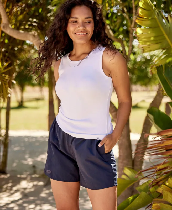 Ribbed Womens Organic Tank Top - White sold by Animal