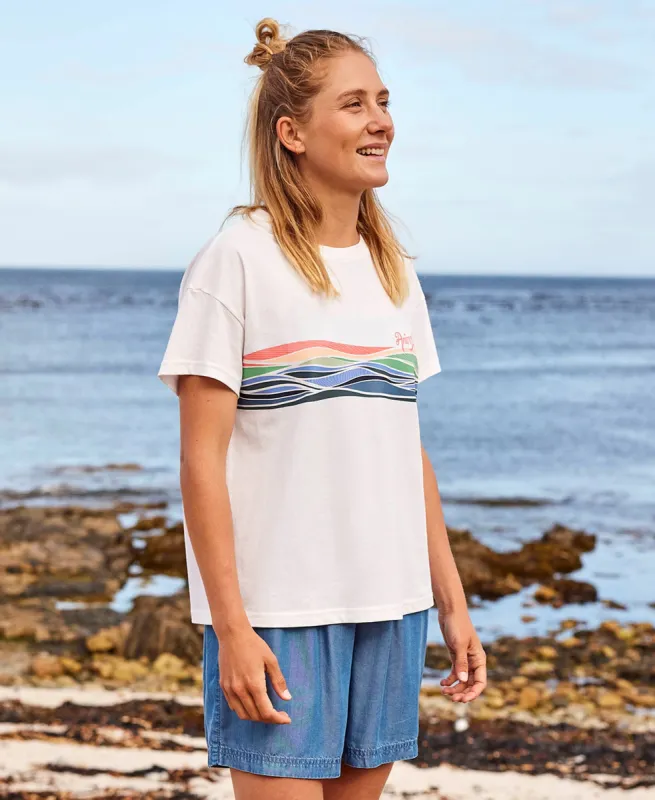 Stripe Phoenix Womens T-Shirt - White sold by Animal