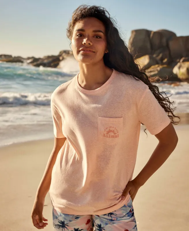 Elena Womens Pocket T-Shirt - Coral sold by Animal