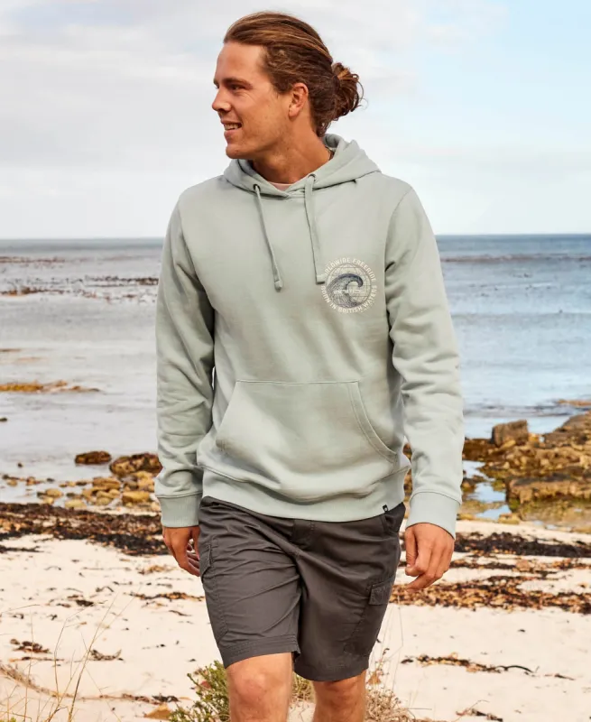 River Mens Graphic Organic Hoodie - Pale Blue sold by Animal