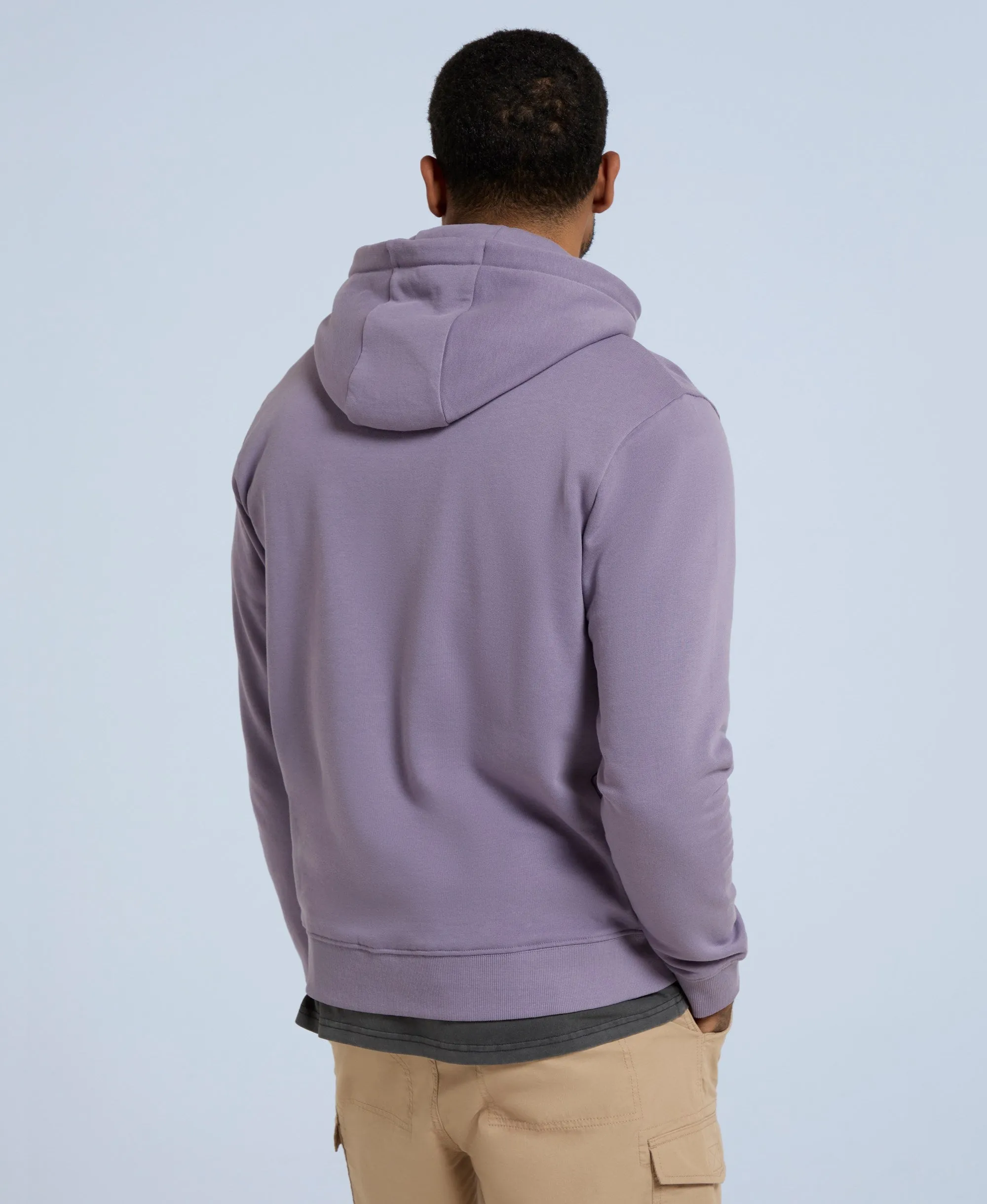 River Front Graphic Print Mens Organic Hoodie - Lilac sold by Animal product image thumbnail 4