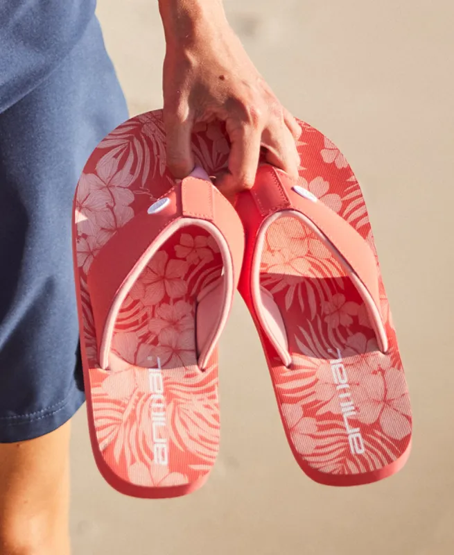 Swish Womens Recycled Flip-Flops - Fiery Coral sold by Animal
