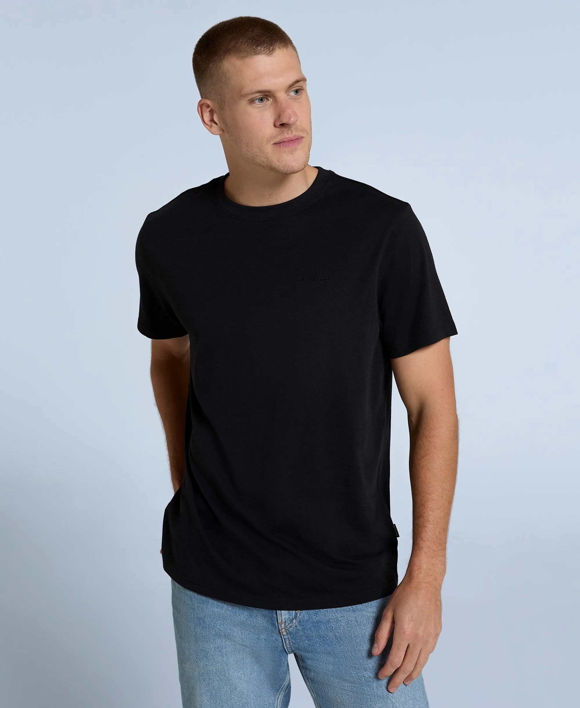 Icon Mens Logo Organic T-Shirt - Jet Black sold by Animal