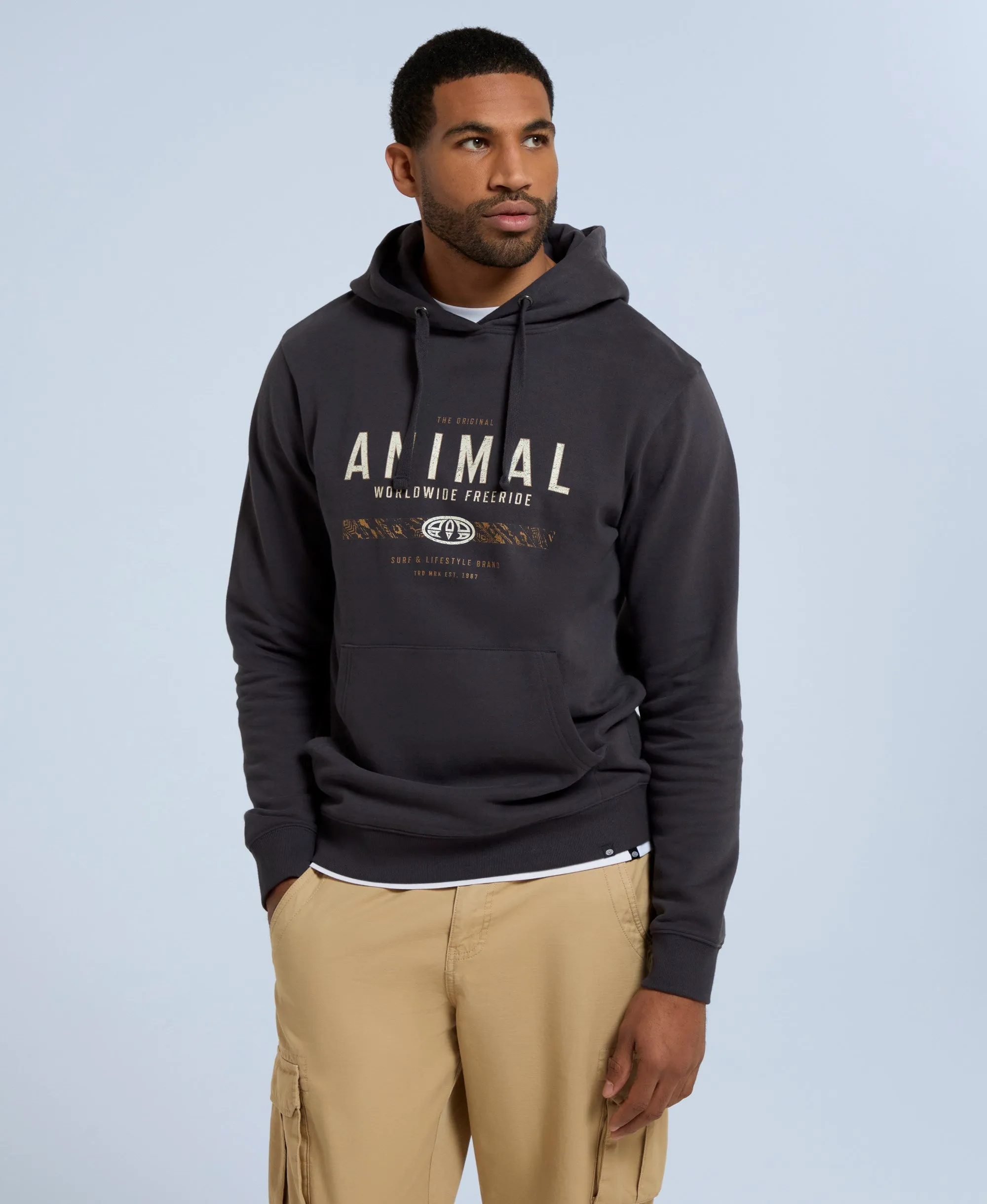 River Mens Hoodie - Charcoal sold by Animal product image thumbnail 2