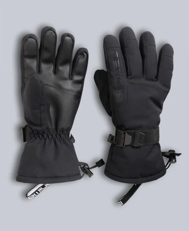 Flow Womens Snow Gloves - Jet Black sold by Animal