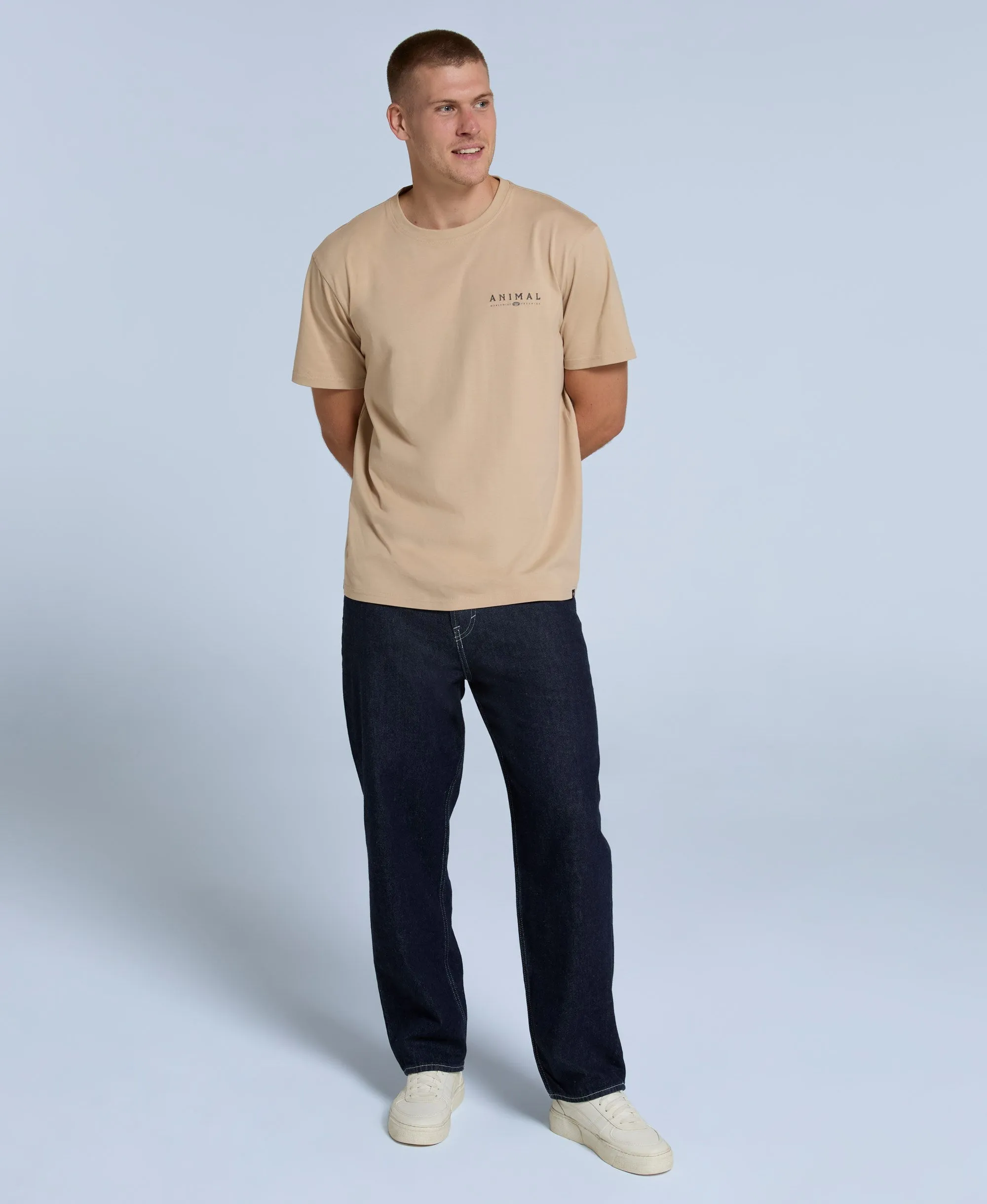 Chase Mens Relaxed T-Shirt - Beige sold by Animal product image thumbnail 2