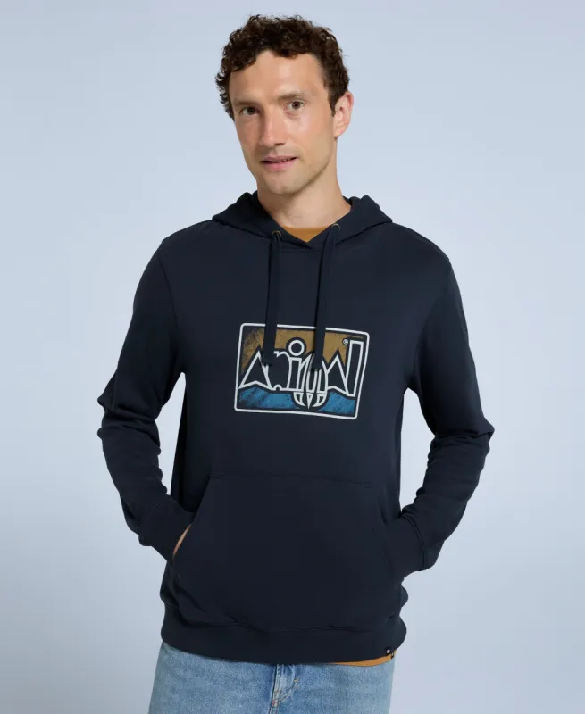 River Mens Hoodie - Dark Blue sold by Animal