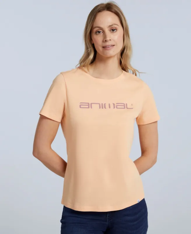 Marina Womens Logo T-Shirt - Peach sold by Animal