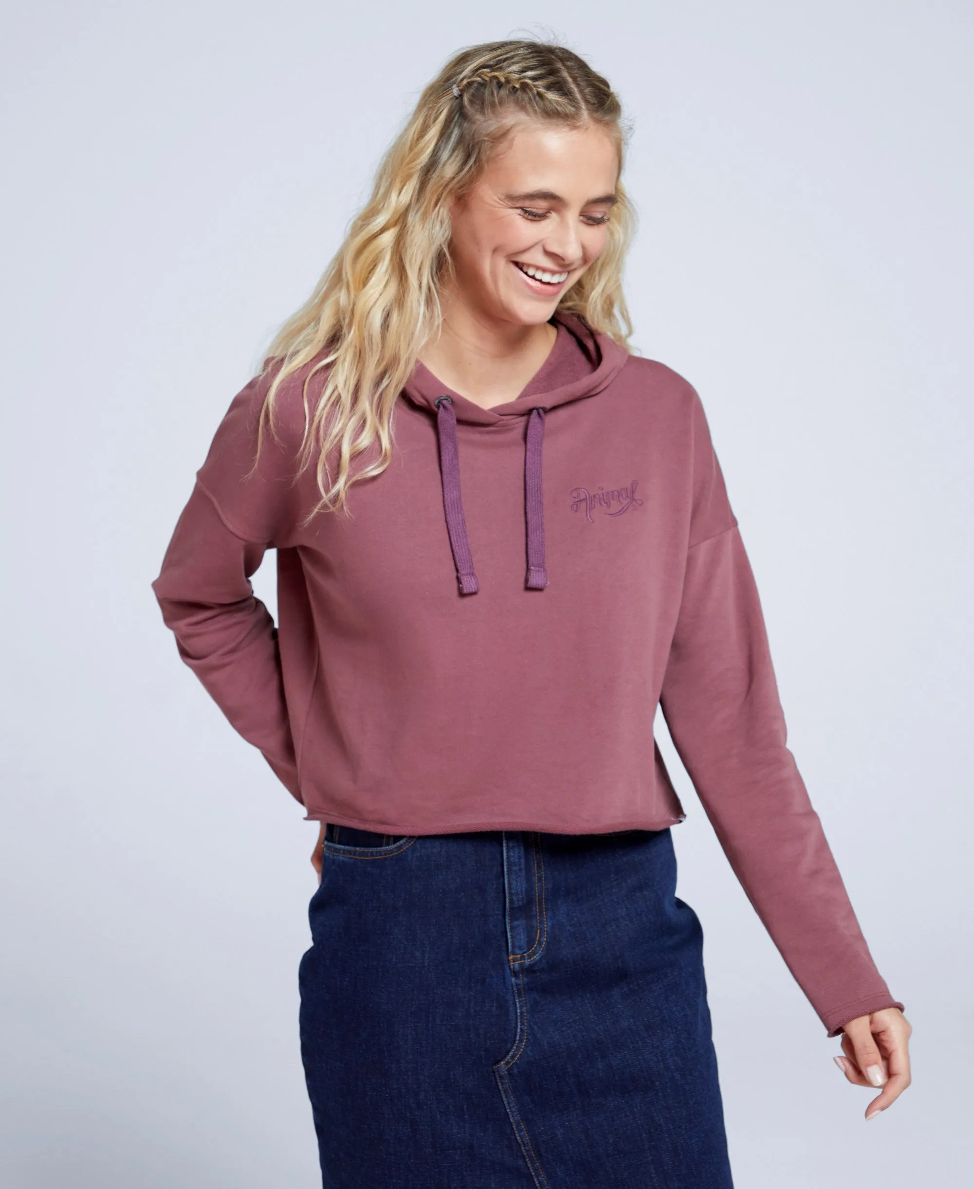 Josie Womens Organic Hoodie - Burgundy sold by Animal