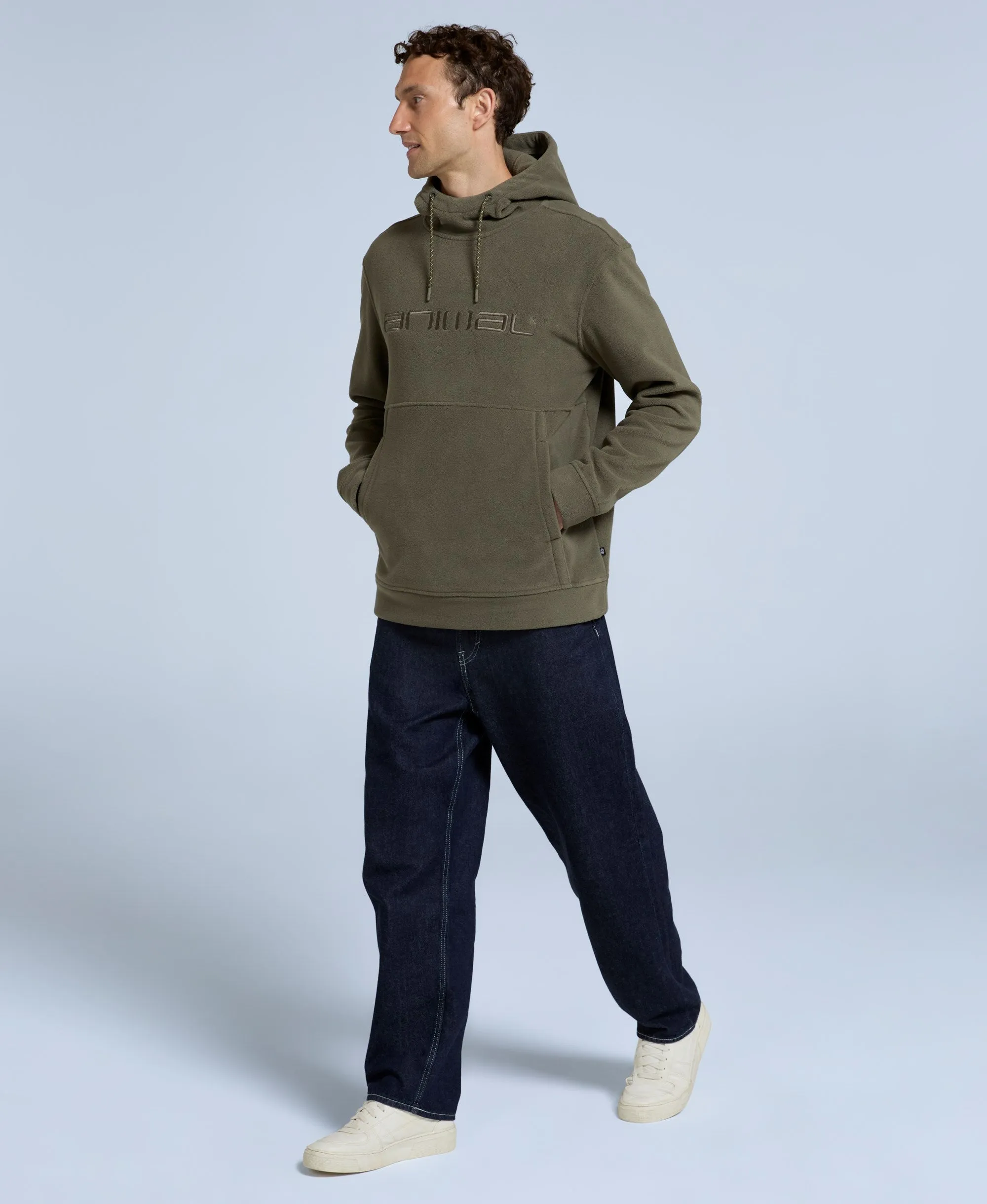 Louis Mens Fleece Hoodie - Khaki sold by Animal product image thumbnail 2