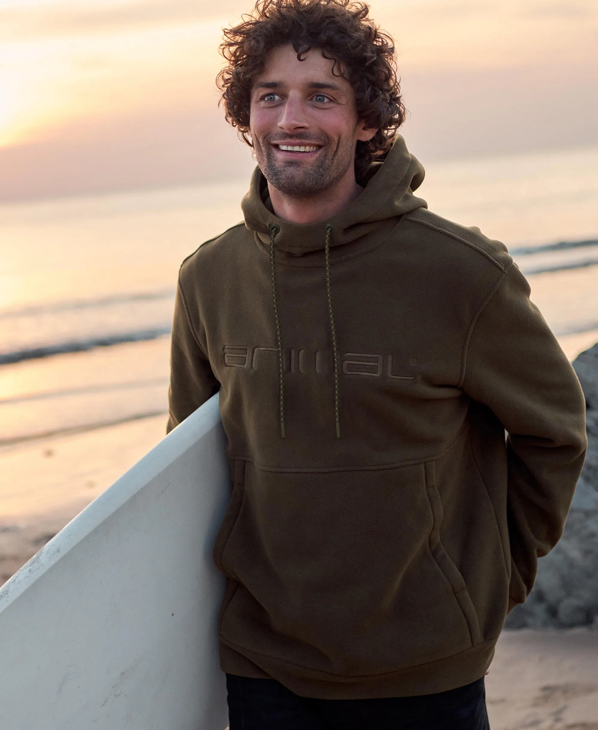 Louis Mens Fleece Hoodie - Khaki sold by Animal product image thumbnail 5