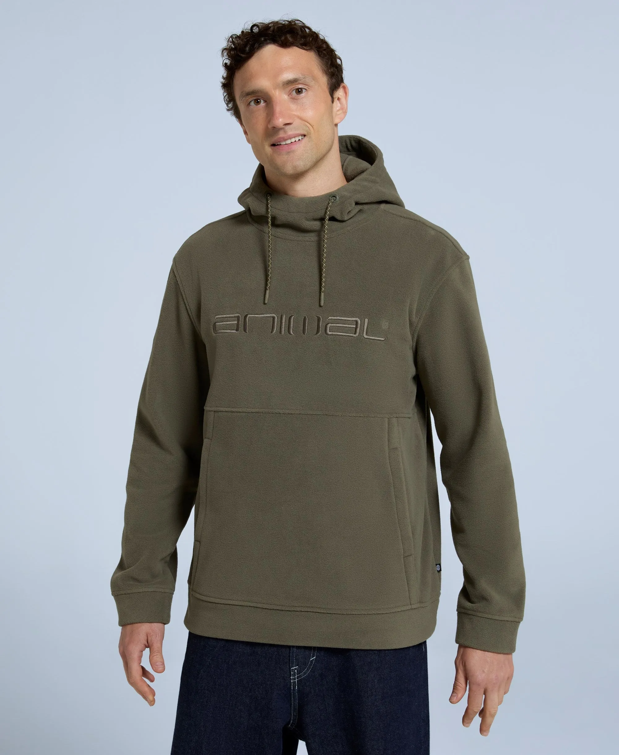 Louis Mens Fleece Hoodie - Khaki sold by Animal