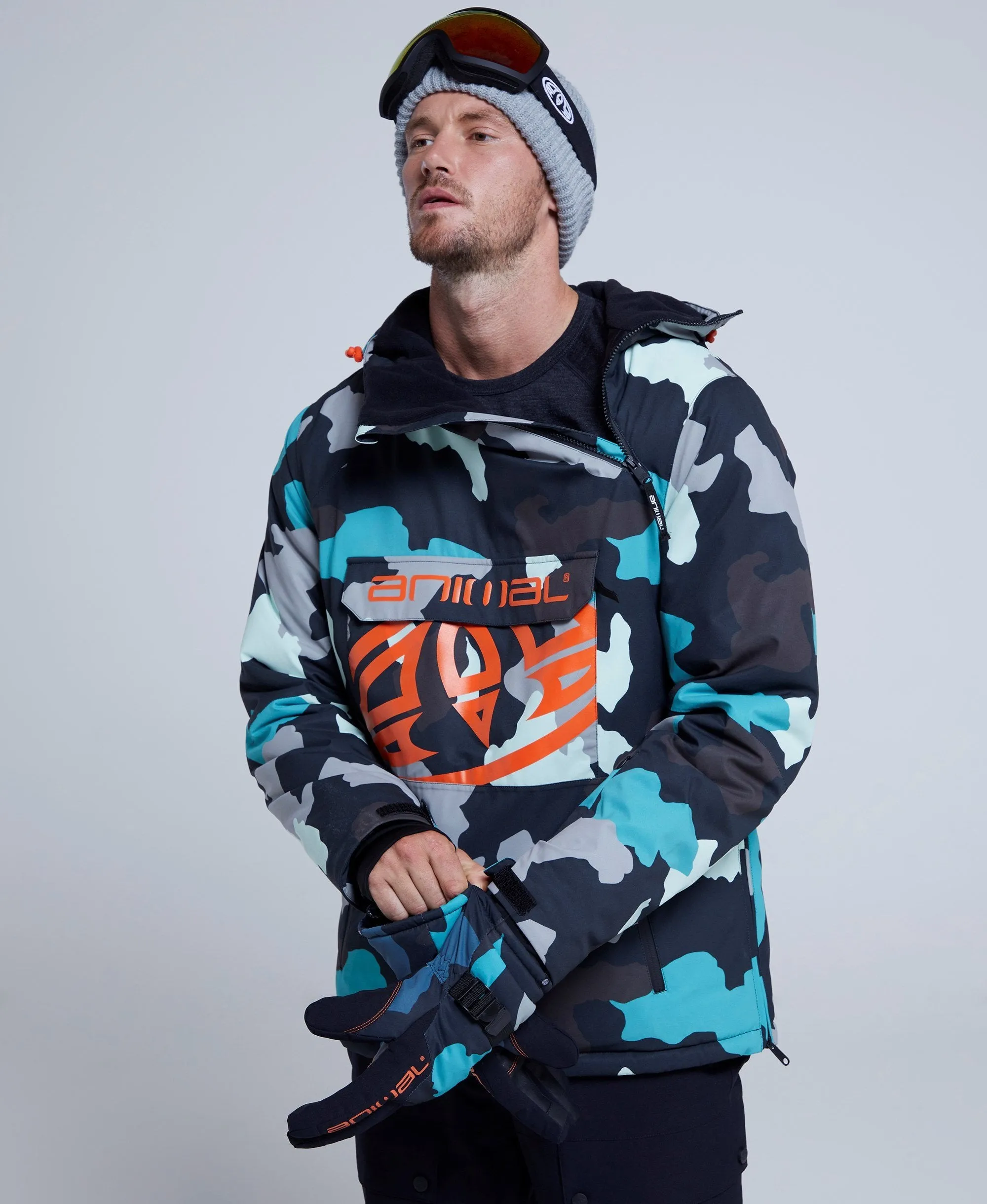 Snowstorm Mens Recycled Snow Jacket - Black Camo sold by Animal product image thumbnail 2