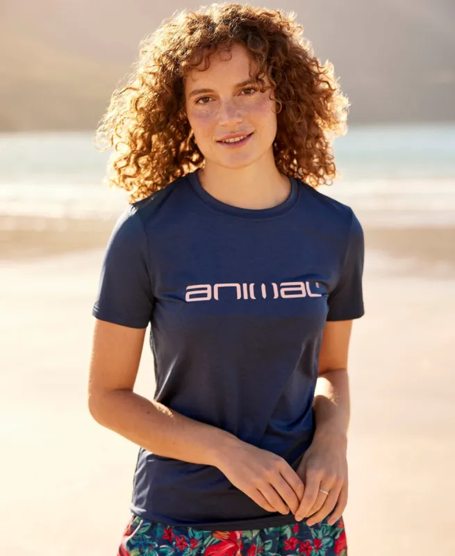 Latero Womens Hybrid Swim T-Shirt - Navy sold by Animal