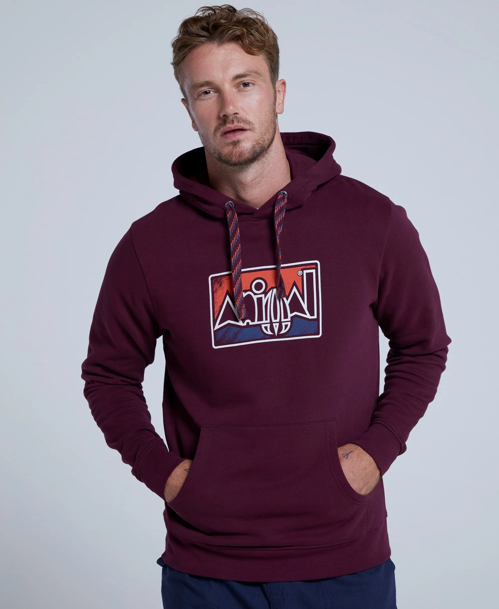 River Mens Printed Hoodie - Burgundy sold by Animal product image thumbnail 2