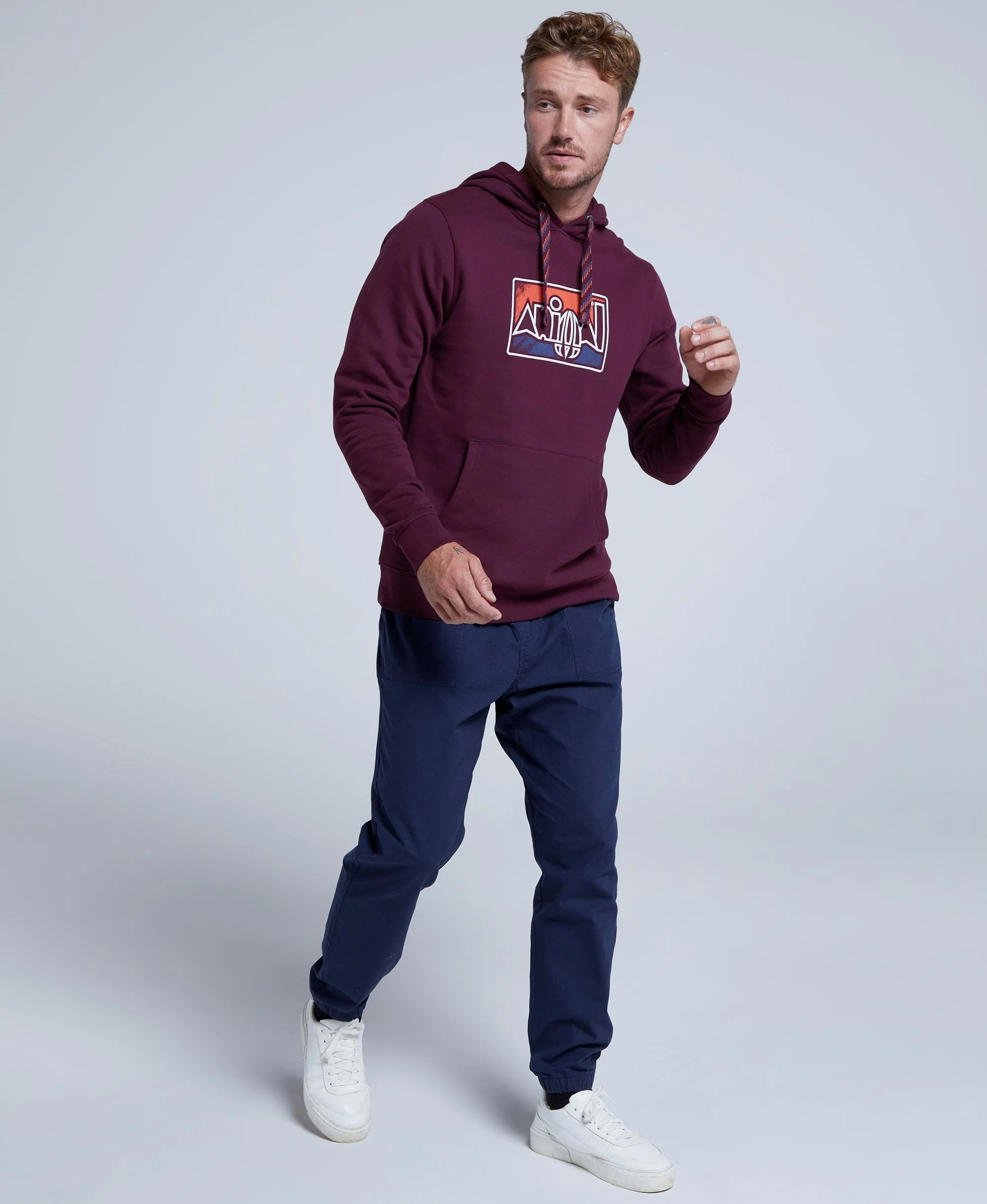 River Mens Printed Hoodie - Burgundy sold by Animal product image thumbnail 3