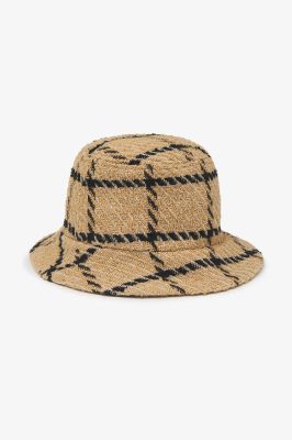 Cami Bucket Hat - Camel Check sold by Anine Bing