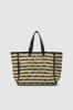 Large Rio Tote - Black And Natural Stripe sold by Anine Bing