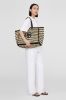 Large Rio Tote - Black And Natural Stripe sold by Anine Bing