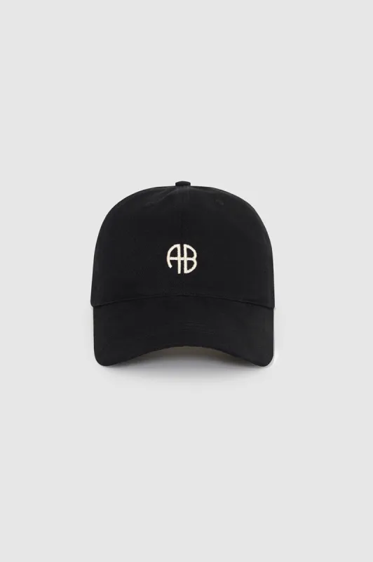 Jeremy Baseball Cap AB - Black made by Anine Bing