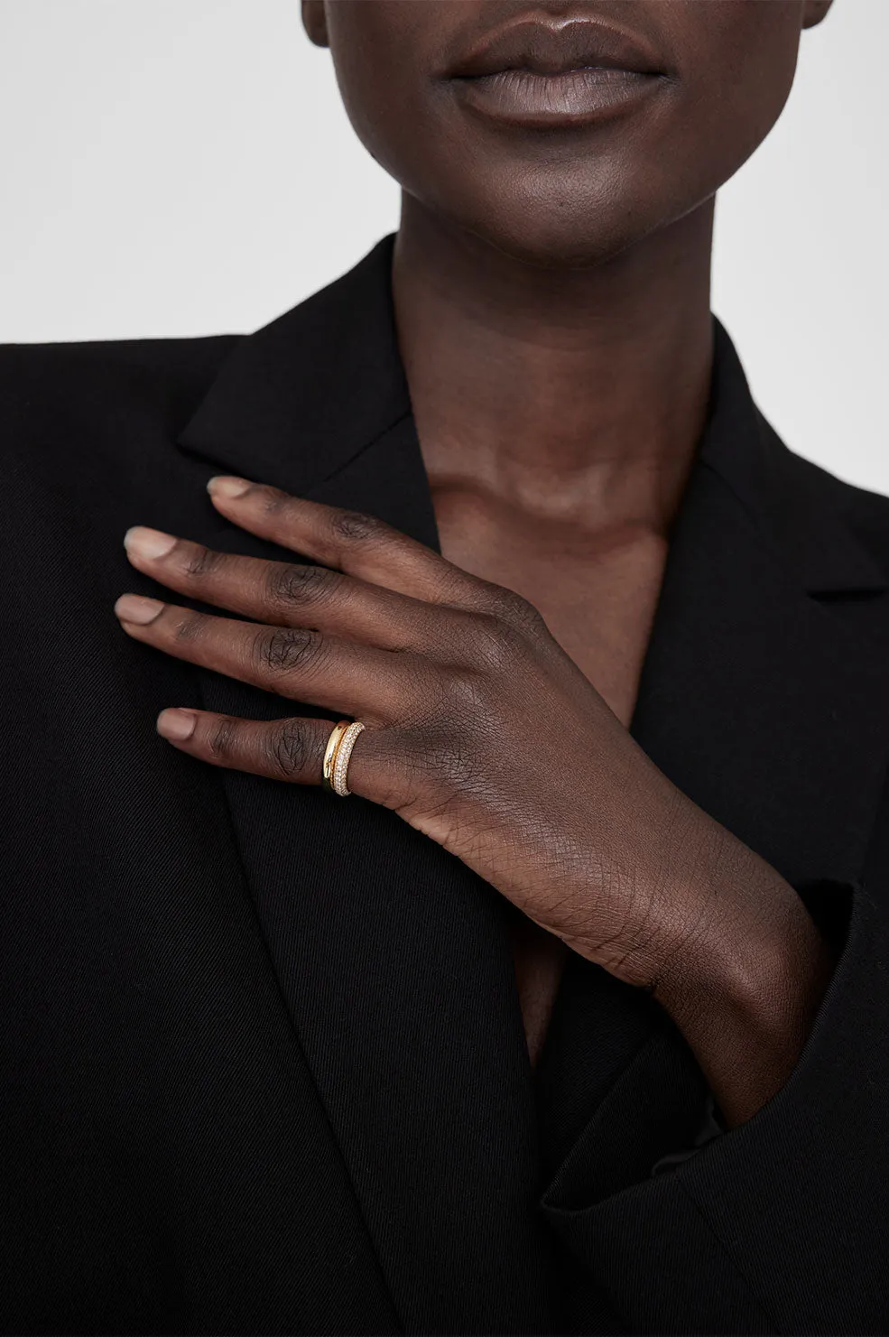 Delicate Diamond Pinky Ring - 14k Gold sold by Anine Bing product image thumbnail 2