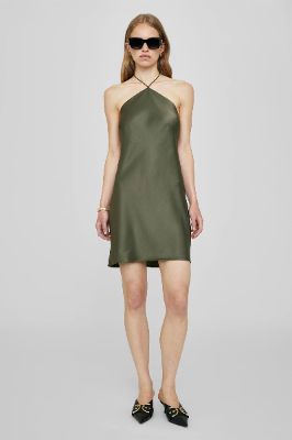 Leanne Mini Dress - Army Green sold by Anine Bing