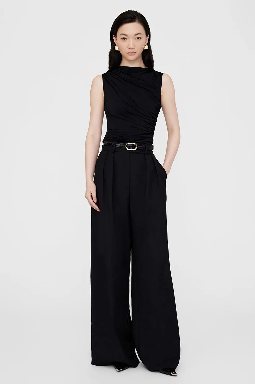 Lucia Top - Black sold by Anine Bing