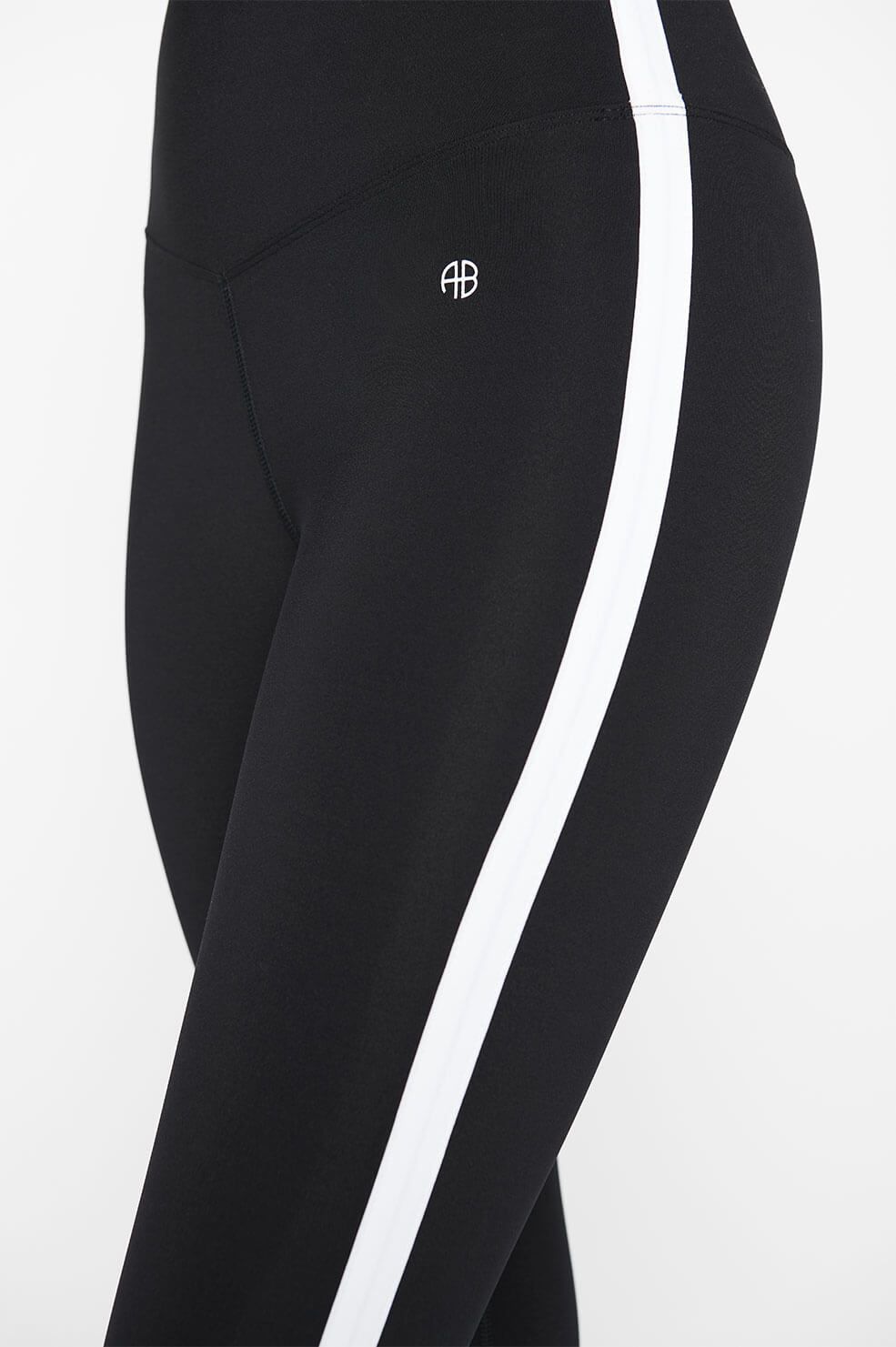 Blake Legging - Black With White Stripe sold by Anine Bing product image thumbnail 3