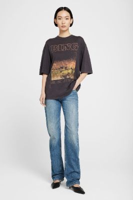 Caden Tee Rio De Janeiro - Washed Black sold by Anine Bing