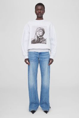 Ramona Sweatshirt AB x TO x BRIGITTE BARDOT - Heather Grey sold by Anine Bing