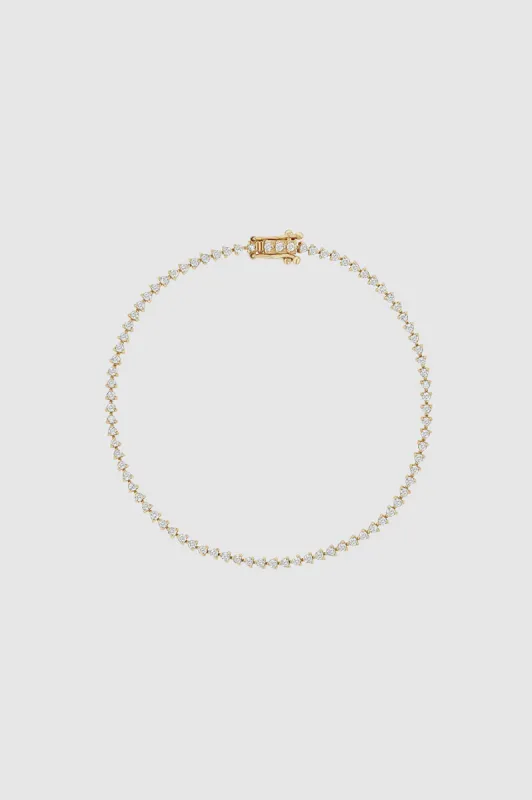Diamond Tennis Bracelet - 14k Gold sold by Anine Bing