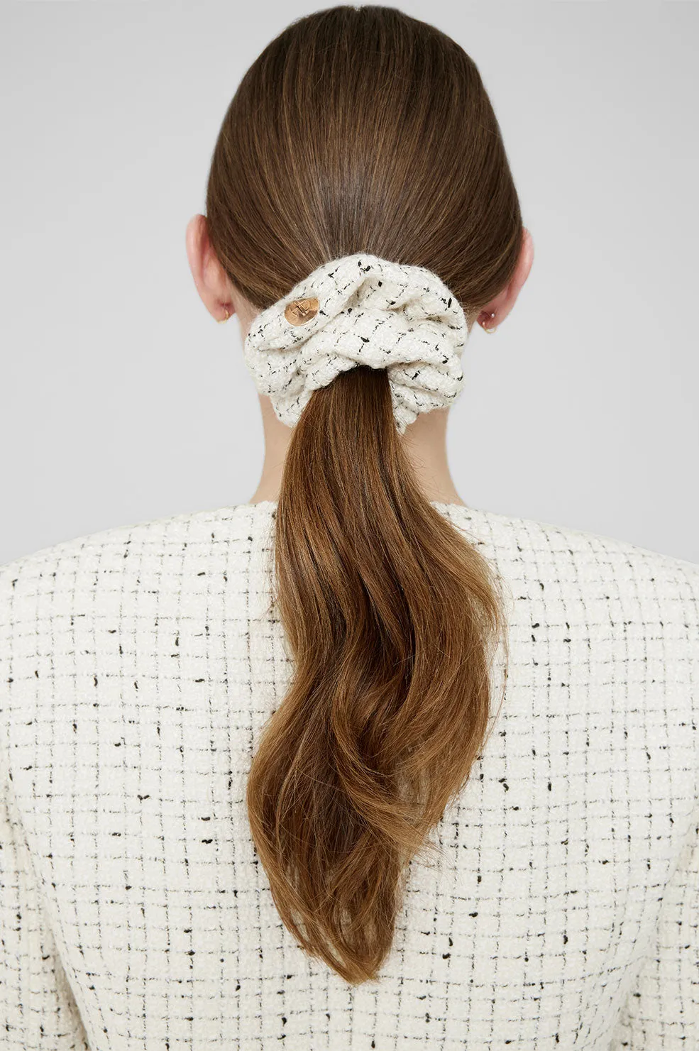 Camellia Scrunchie 2 Pack - Cream And Black Tweed sold by Anine Bing product image thumbnail 2