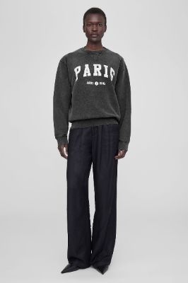 Ramona Sweatshirt University Paris  - Washed Black sold by Anine Bing