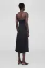 Megan Dress - Black Silk sold by Anine Bing