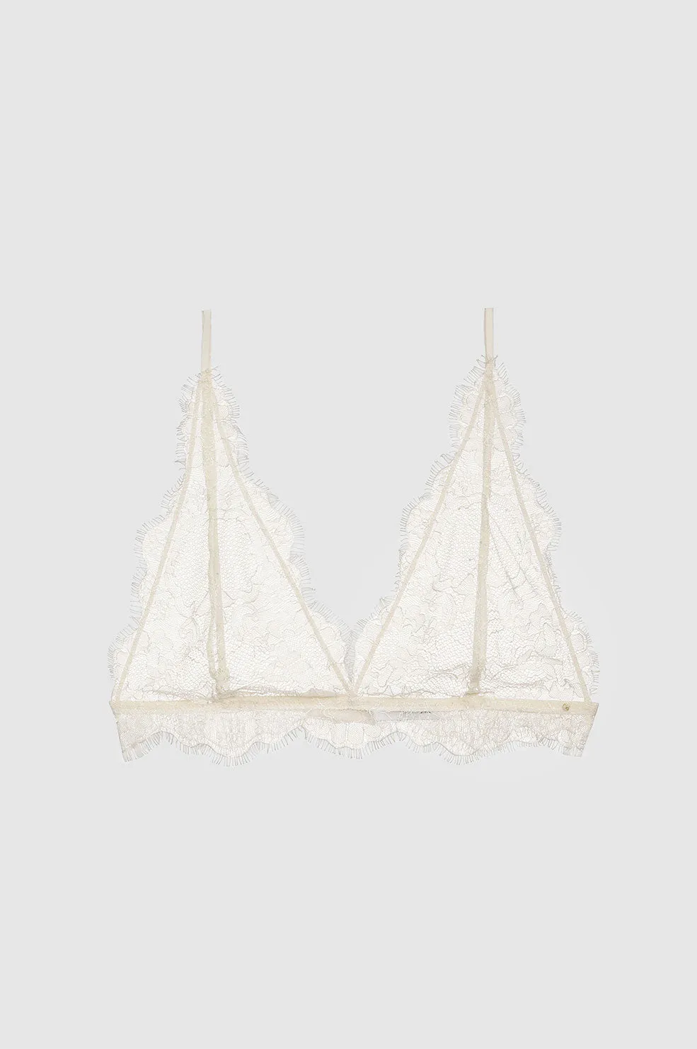 Delicate Lace Bra - Ivory sold by Anine Bing