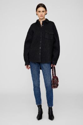 Simon Jacket - Black Woven sold by Anine Bing