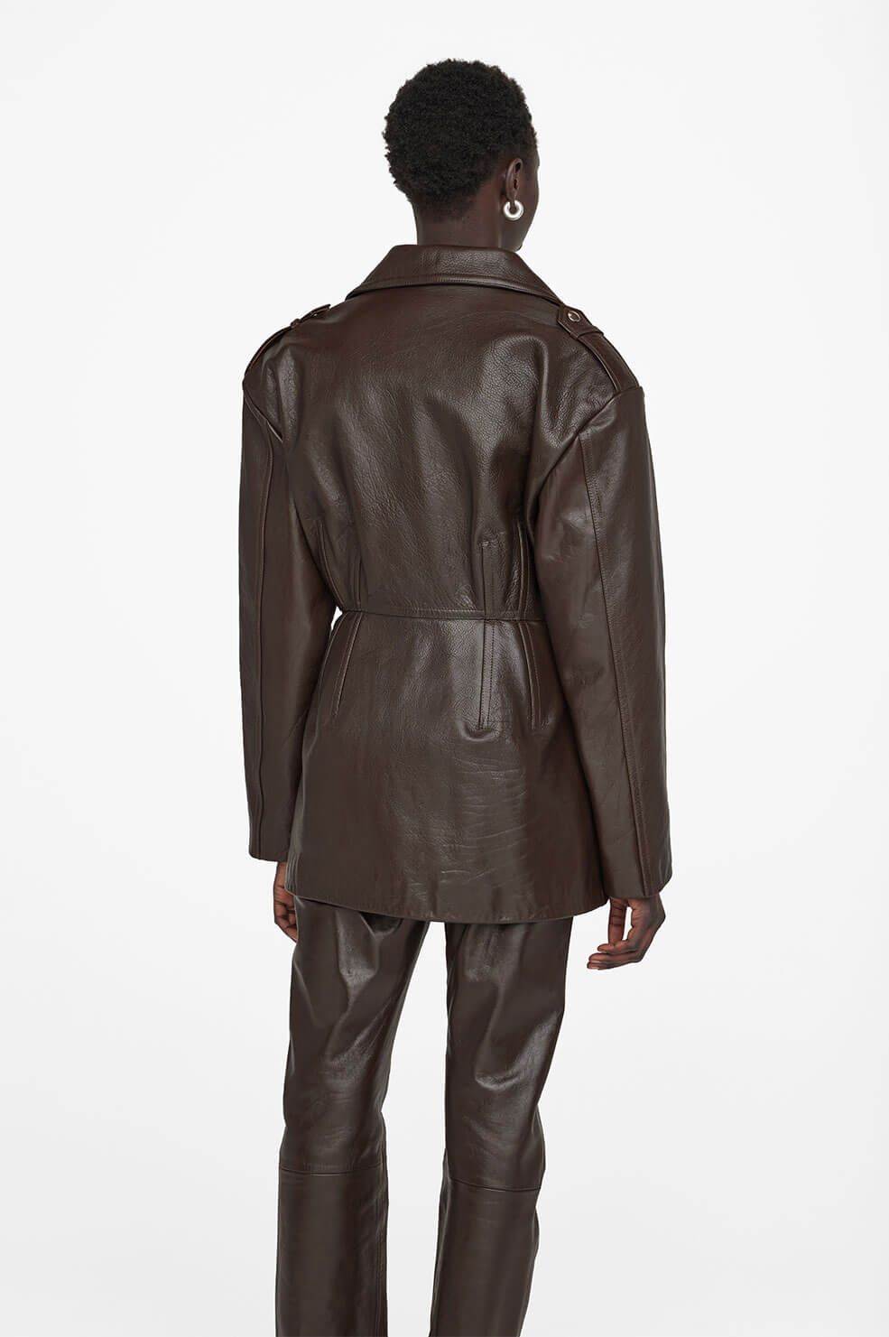 Raven Moto Jacket - Dark Brown sold by Anine Bing product image thumbnail 4