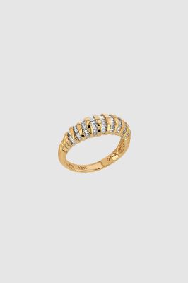 Baguette Dome Ring - 14k Gold sold by Anine Bing