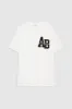 Lili Tee Letterman - Off White sold by Anine Bing